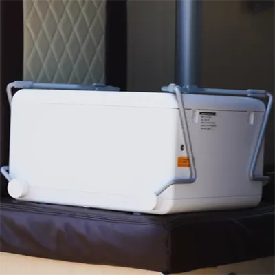 Dry flush toilet is portable and compact