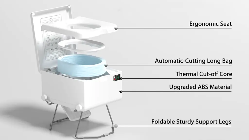 modiwell dry flush toilet dimensions