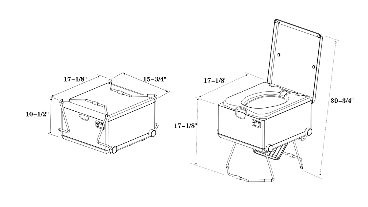 Modiwell toilet size