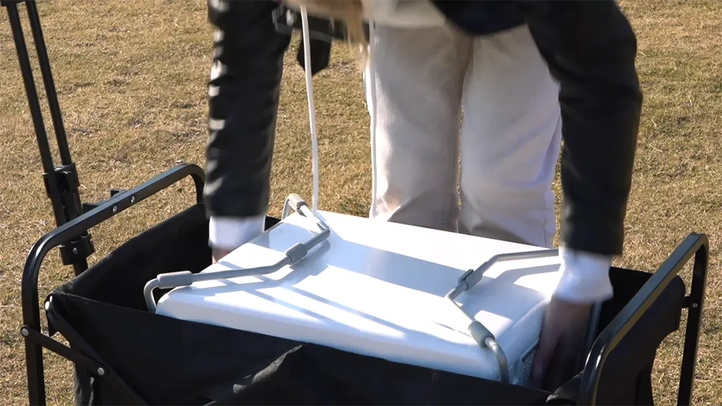 Pick up the dry flush camping toilet