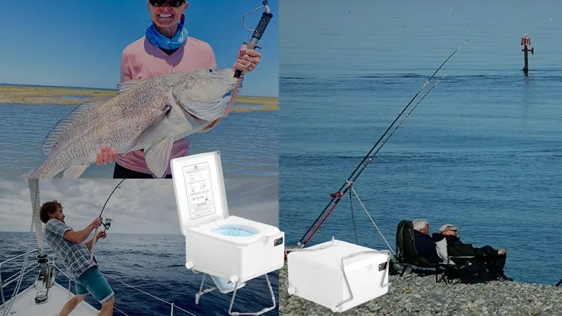 Portable toilet is suitable for all kinds of fishing scenes