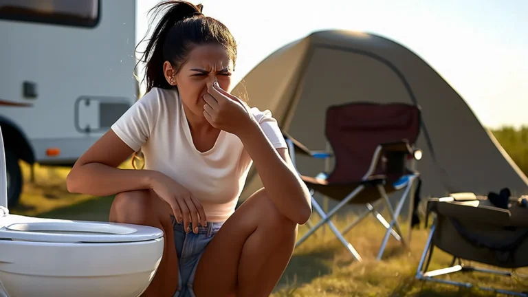 Camping toilet odor