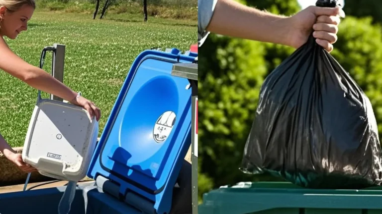 How to empty a portable toilet