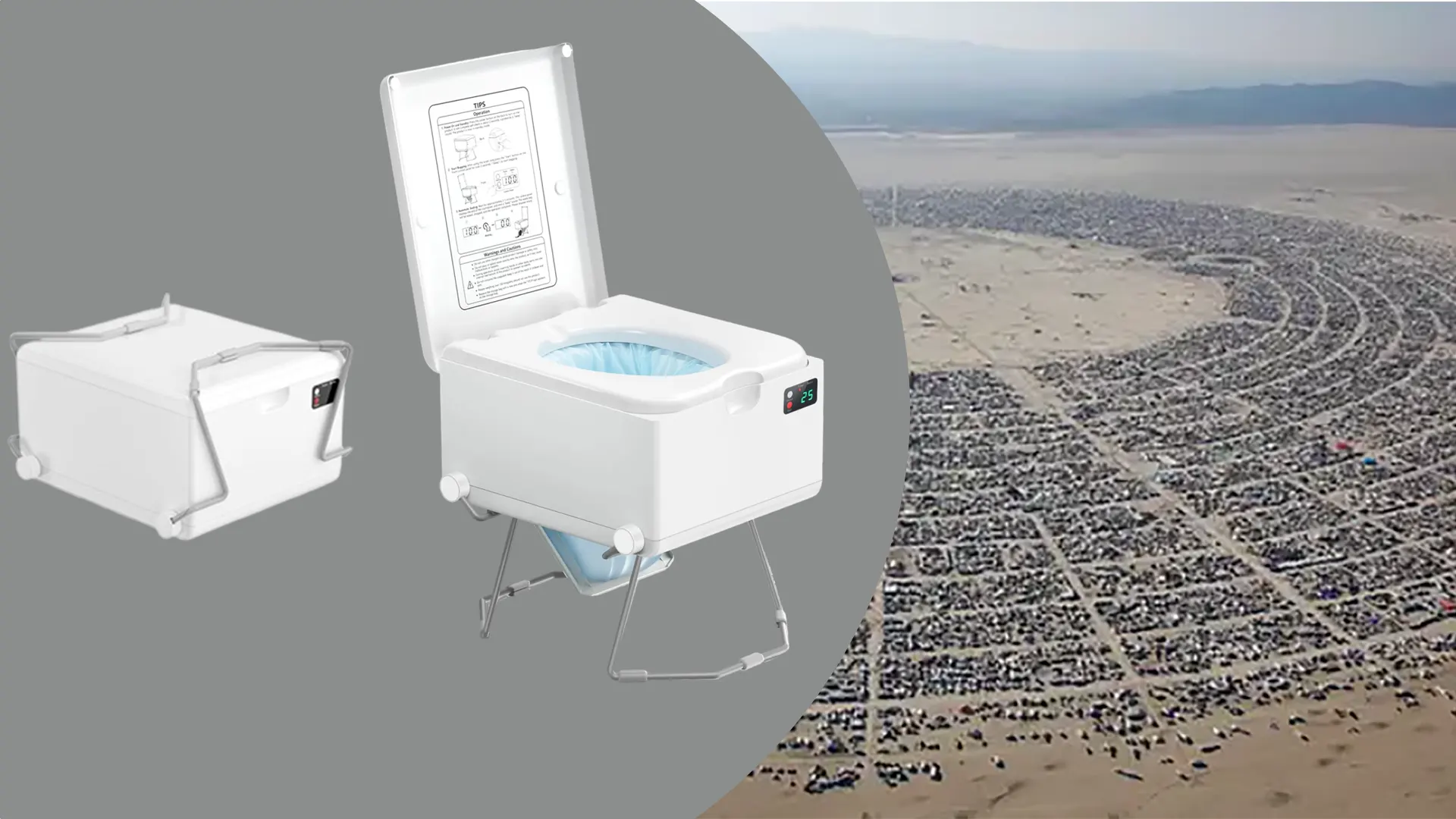 Modiwell waterless toilet Burning Man Festival toilet plan