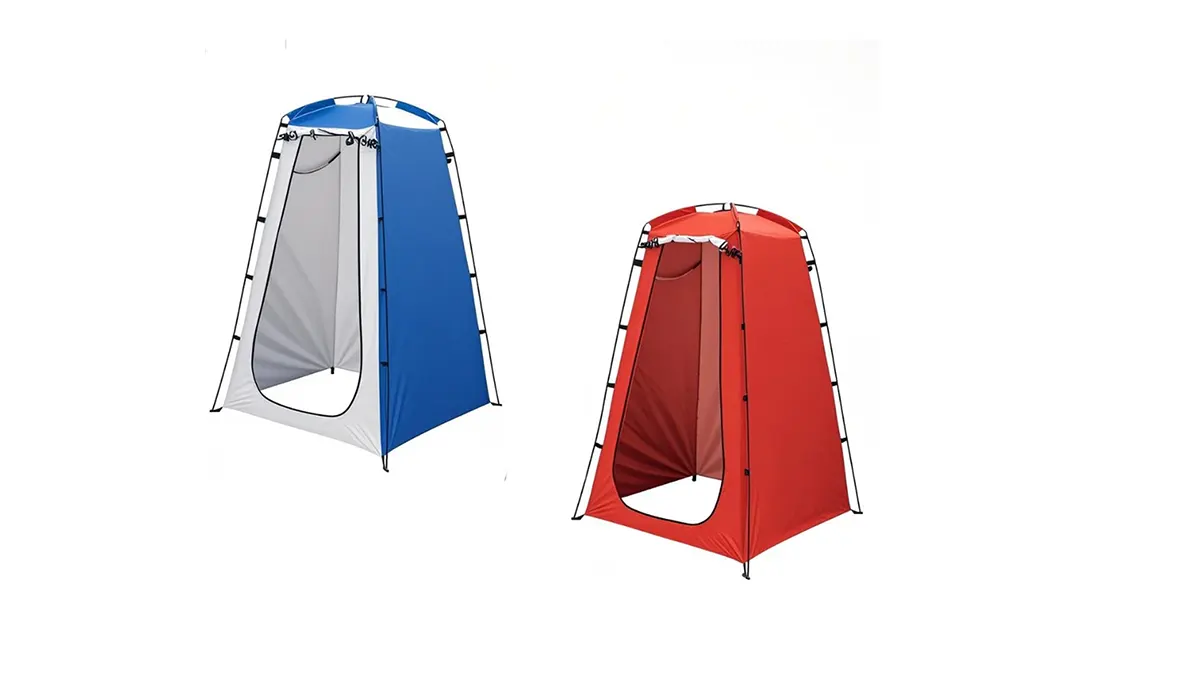Pole portable toilet tent
