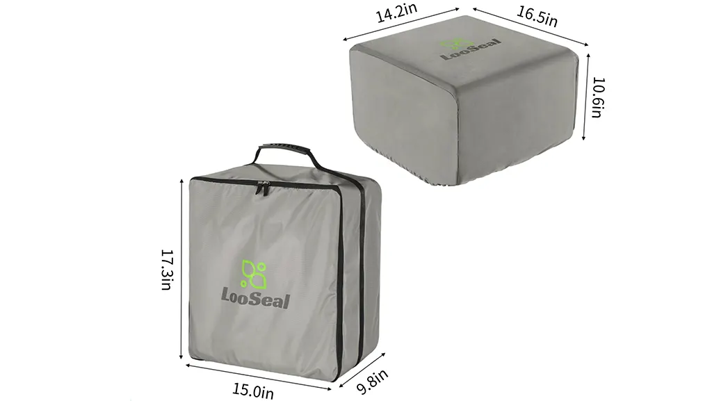 modiwell portable toilet bag & waterproof cover package dimension