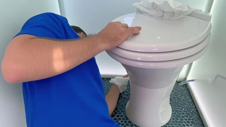 Camping RV toilet leaking