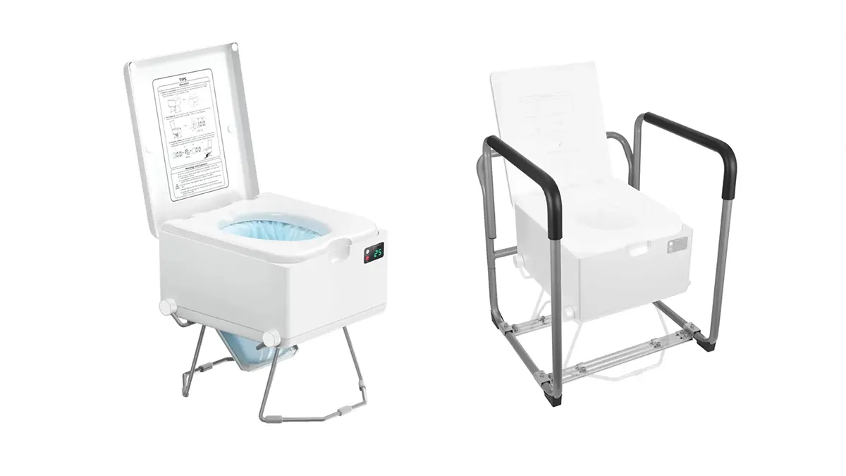 modiwell portable bedroom toilet and toilet safety rack