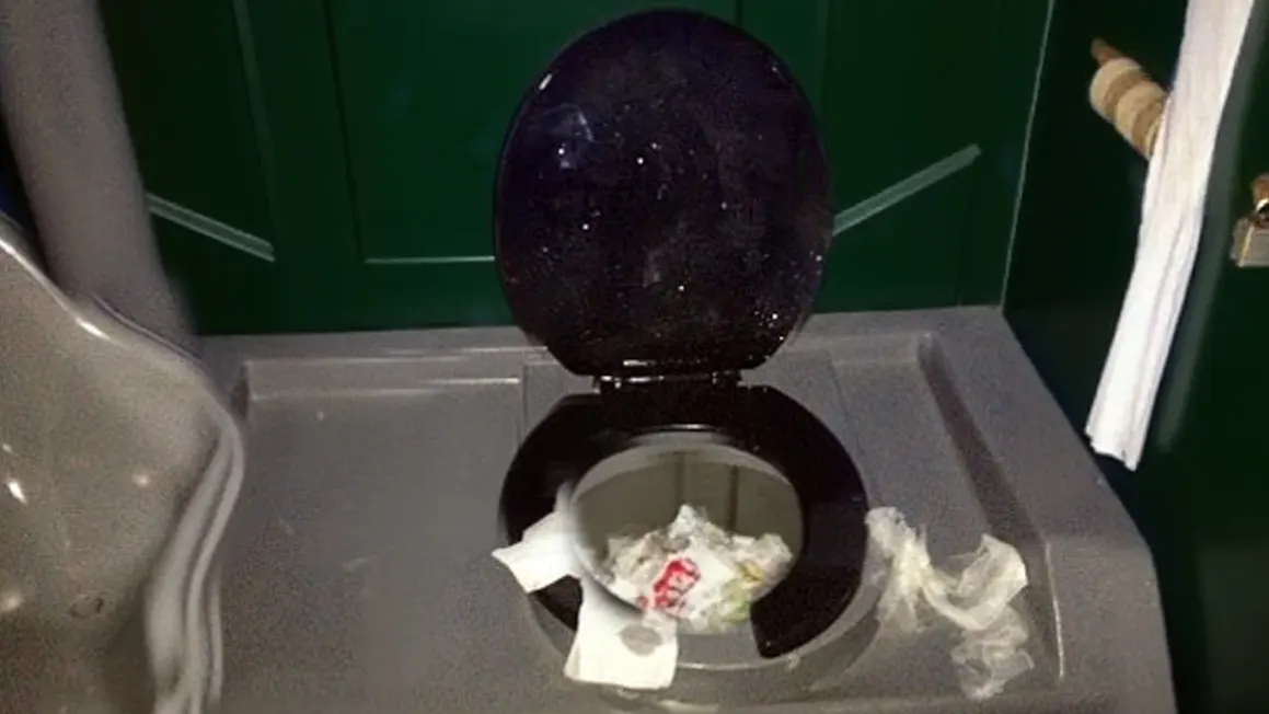 Some outdoor portable toilets are dirty and messy