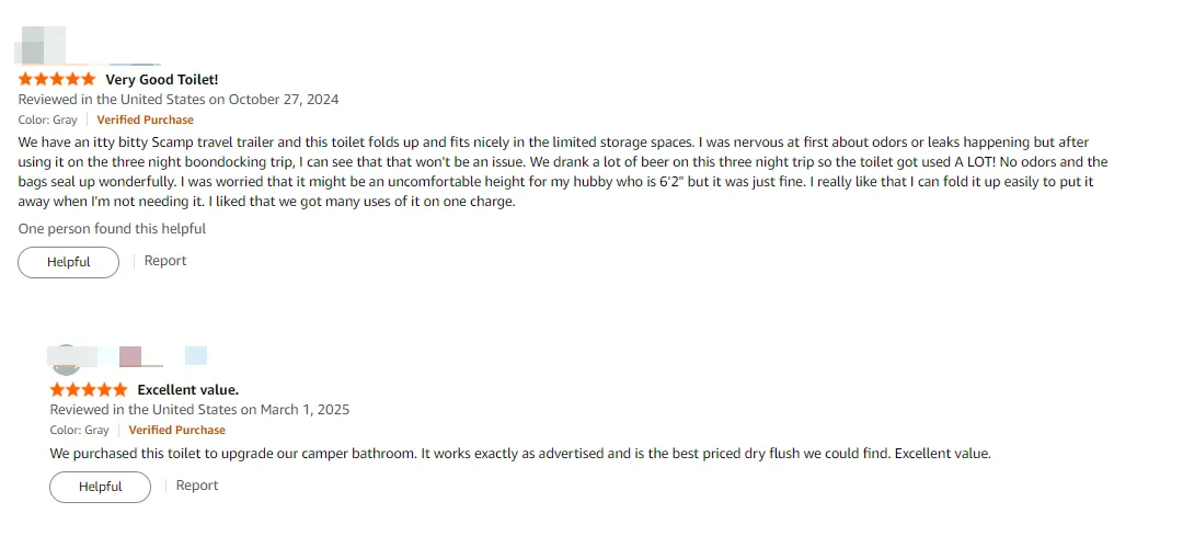 Modiwell dry flush toilet in camper van related comments