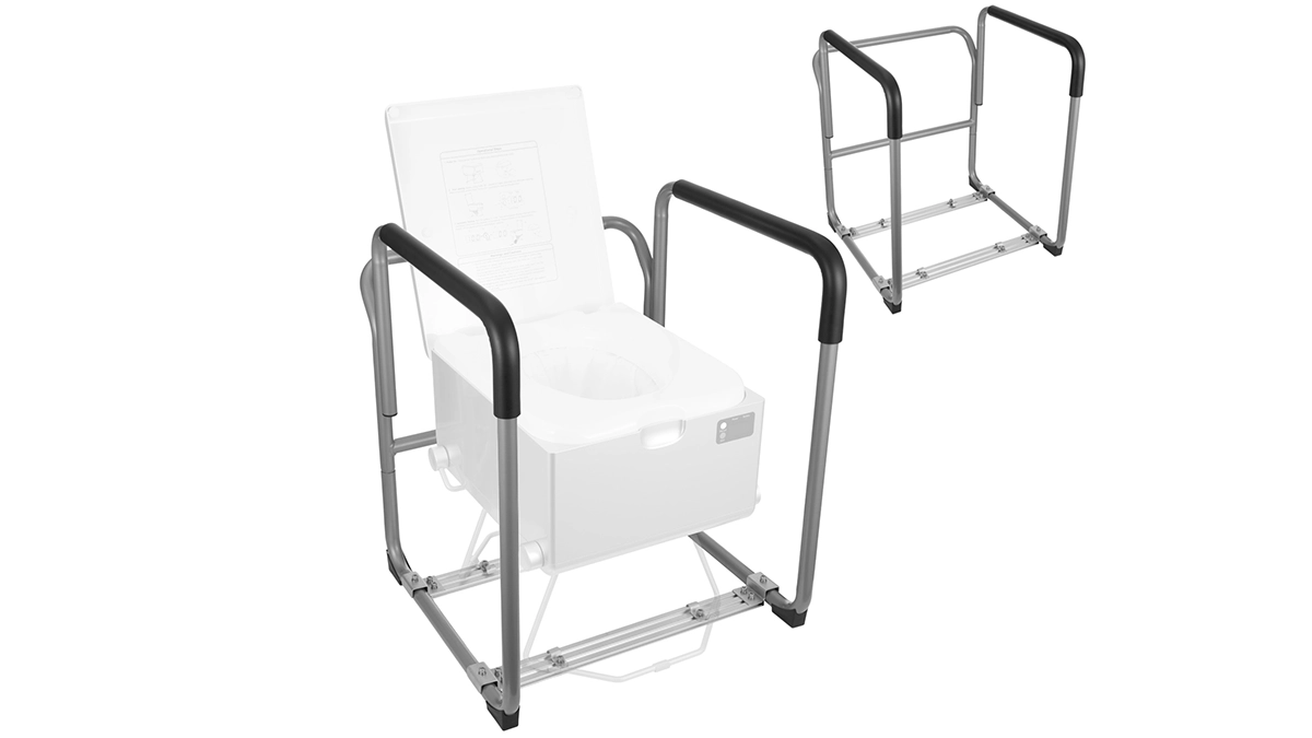 modiwell portable toilet safety rails